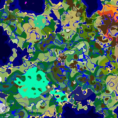 Map of Minecraft seed -4272788633415823315 around spawn