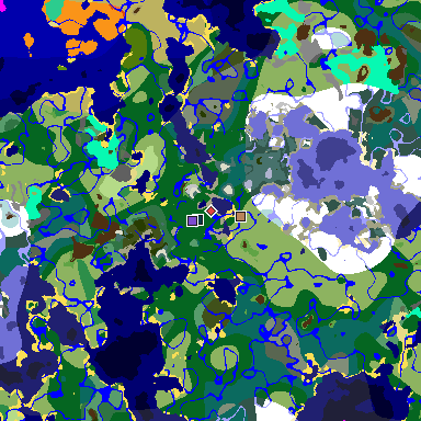 Map of Minecraft seed -4737138329774316069 around spawn