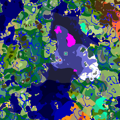 Map of Minecraft seed -1774988822090899213 around spawn
