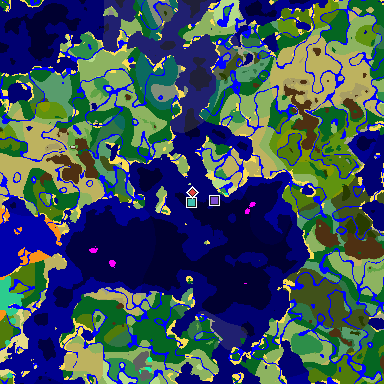 Map of Minecraft seed -823156129749386586 around spawn