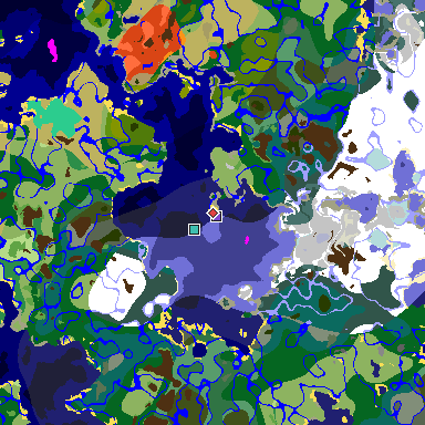 Map of Minecraft seed -7864402014616609020 around spawn