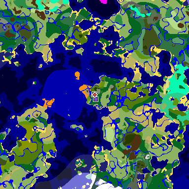 Map of Minecraft seed -4765932154219752810 around spawn