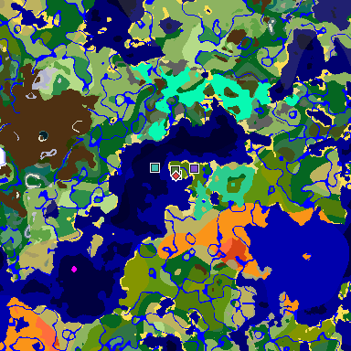 Map of Minecraft seed -8919667906163169596 around spawn