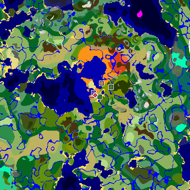 Map of Minecraft seed -868736162698749557 around spawn