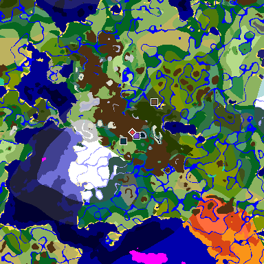 Map of Minecraft seed -3178677246098694291 around spawn
