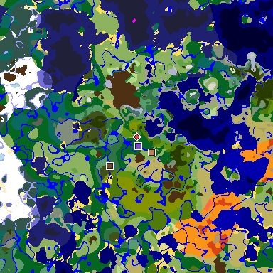 Map of Minecraft seed 6603498307310047081 around spawn