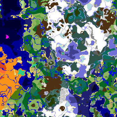 Map of Minecraft seed 3161743260335421883 around spawn