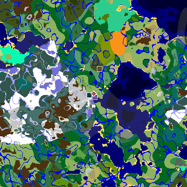 Map of Minecraft seed 4736304630289839926 around spawn