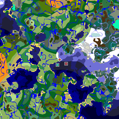 Map of Minecraft seed -820678675293641790 around spawn