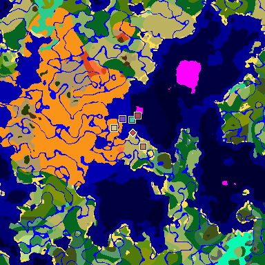 Map of Minecraft seed -8935642024368208241 around spawn