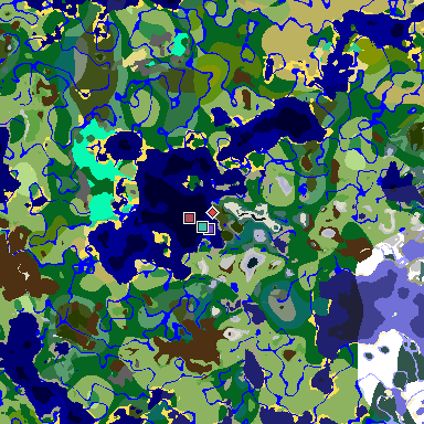 Map of Minecraft seed -6503118082259610875 around spawn