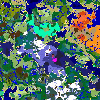 Map of Minecraft seed -3022537206150719808 around spawn
