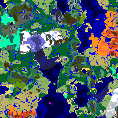 Map of Minecraft seed 3471982066520372672 around spawn