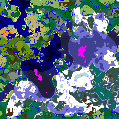 Map of Minecraft seed -4411161886497203967 around spawn