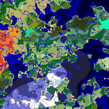 Map of Minecraft seed -1942112814089998551 around spawn