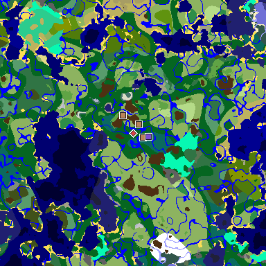 Map of Minecraft seed 7478489923091306902 around spawn