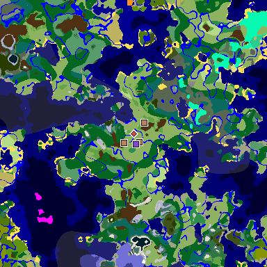 Map of Minecraft seed -1904327150675092745 around spawn