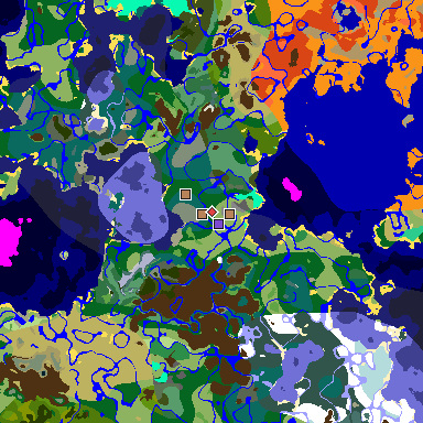 Map of Minecraft seed -3147188017887209207 around spawn