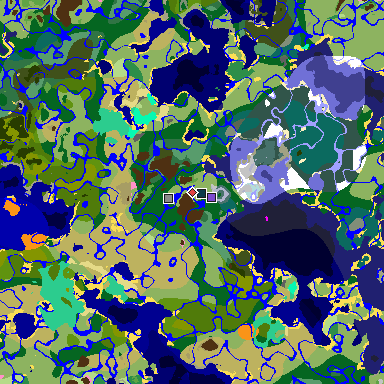 Map of Minecraft seed -3440712153395990054 around spawn