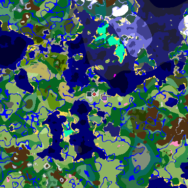 Map of Minecraft seed 6632027237051039567 around spawn