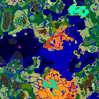 Predicted biome map of Java 1.20 seed 3799738520377078902 around estimated spawn