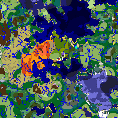 Predicted biome map of Java 1.20 seed 8094424855824057851 around estimated spawn