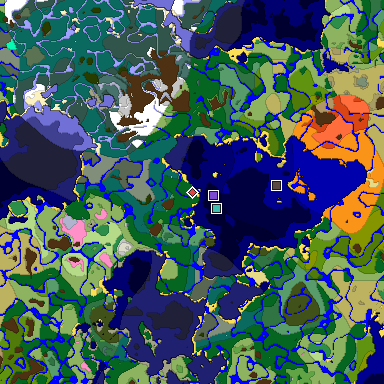 Predicted biome map of Java 1.20 seed -1503510227605511449 around estimated spawn