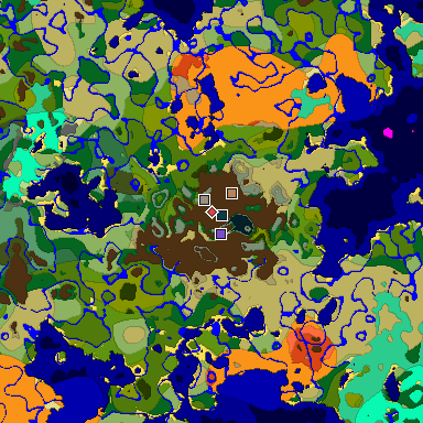 Predicted biome map of Java 1.20 seed -6182880061712925107 around estimated spawn