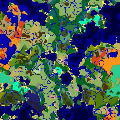 Predicted biome map of Java 1.20 seed -8482362690214560481 around estimated spawn