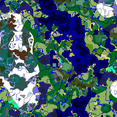 Predicted biome map of Java 1.20 seed -1941445602005850061 around estimated spawn