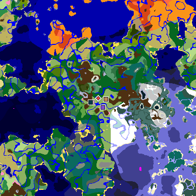 Map of Minecraft seed -8435030082675863206 around spawn