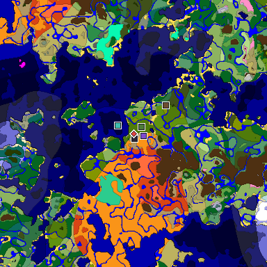 Predicted biome map of Java 1.20 seed -1048422125862254783 around estimated spawn