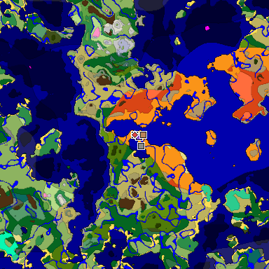 Predicted biome map of Java 1.20 seed 4150377220292221125 around estimated spawn