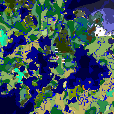 Predicted biome map of Java 1.20 seed 2017116751793082017 around estimated spawn