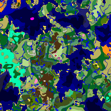 Predicted biome map of Java 1.20 seed 1800279586173650480 around estimated spawn