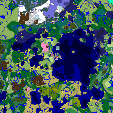 Predicted biome map of Java 1.20 seed 2061945827031422758 around estimated spawn