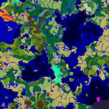 Predicted biome map of Java 1.20 seed -6788884272509503971 around estimated spawn