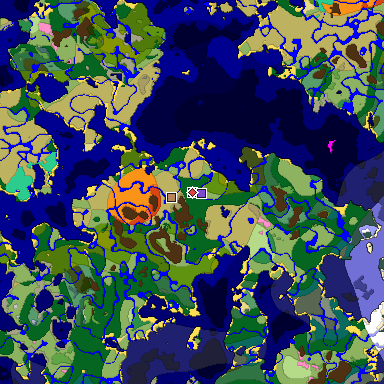 Predicted biome map of Java 1.20 seed -1237745756545905770 around estimated spawn