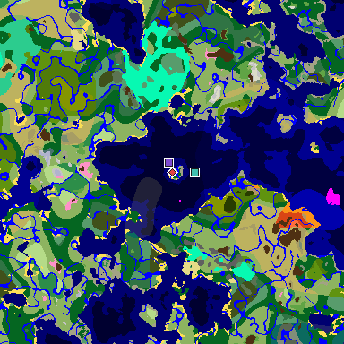 Map of Minecraft seed -8201504769206844827 around spawn