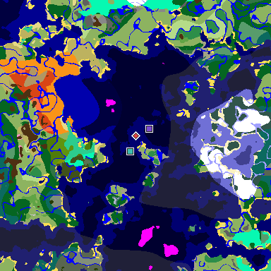 Map of Minecraft seed -7376928053725243664 around spawn