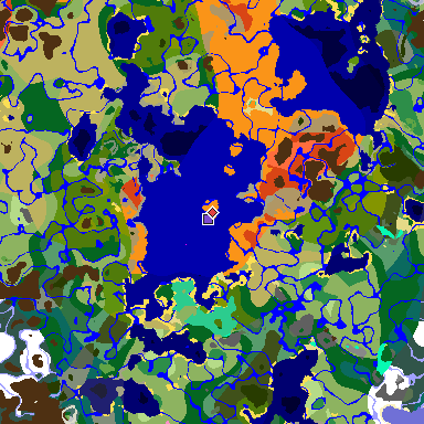 Map of Minecraft seed -8087829132388367663 around spawn
