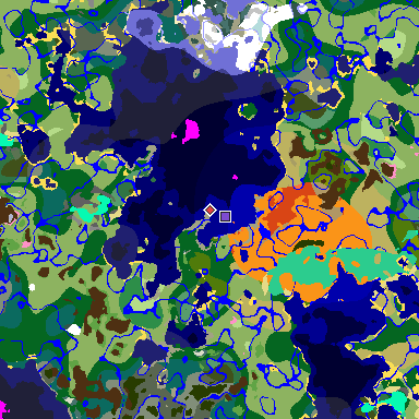 Map of Minecraft seed -3816603181736985849 around spawn