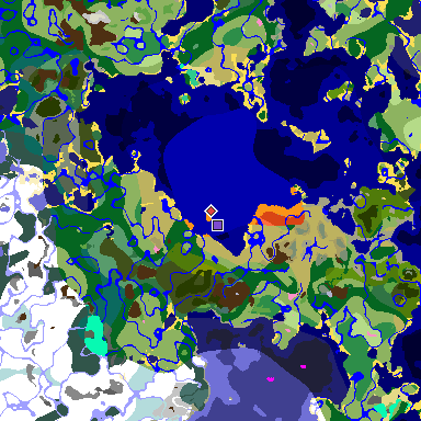 Map of Minecraft seed -8255328208231456897 around spawn
