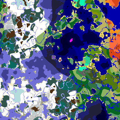 Map of Minecraft seed 5314954770218946031 around spawn