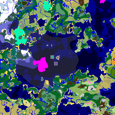 Map of Minecraft seed -8125342981177501739 around spawn