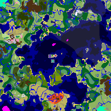 Map of Minecraft seed -4164268232718277120 around spawn