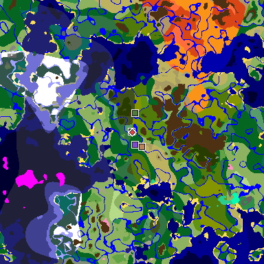 Map of Minecraft seed 6481204956882353239 around spawn
