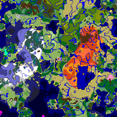 Predicted biome map of Java 1.20 seed -187852795573264578 around estimated spawn