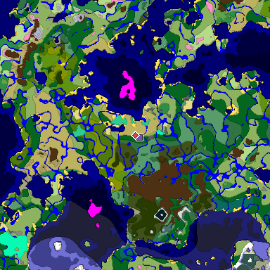 Predicted biome map of Java 1.20 seed 5527589669065280188 around estimated spawn