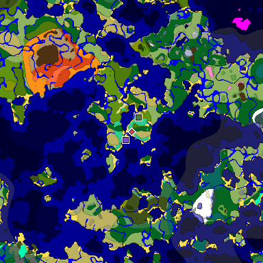 Predicted biome map of Java 1.20 seed -8031110097245079961 around estimated spawn